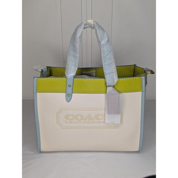 Coach Handbags - Coach Field tote 30, Colorblock with coach badge, Chalk Multi, NWT